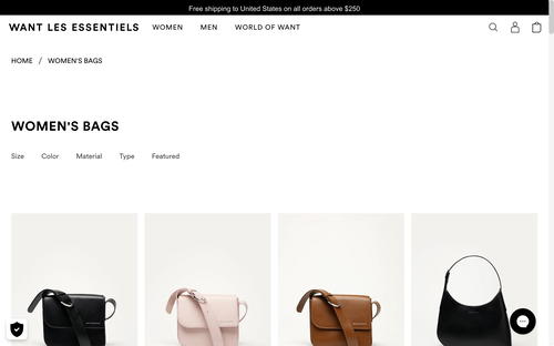 WANT Les Essentiels website screenshot