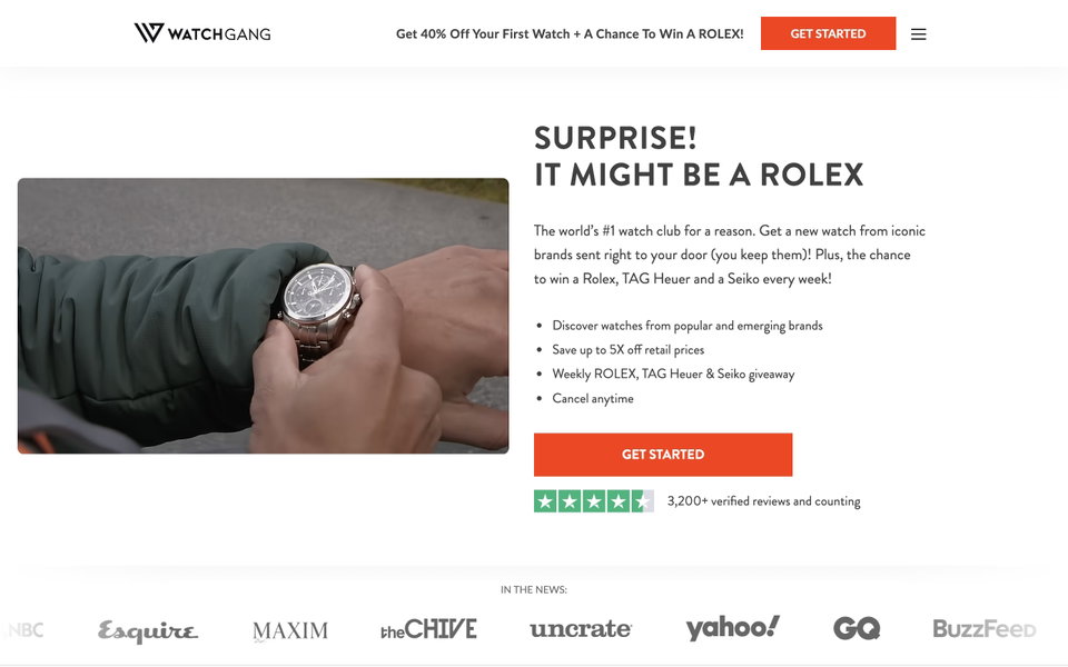 Watch Gang website