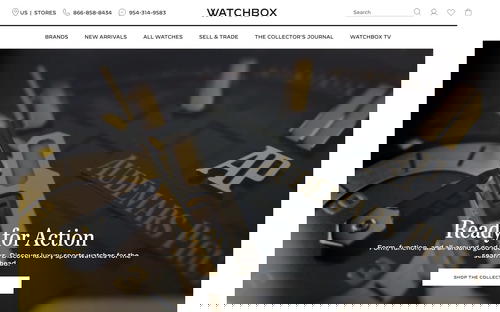 WatchBox website screenshot