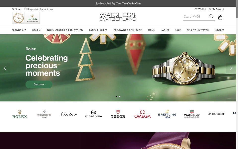 Watches of Switzerland website