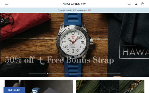 Watches.com website screenshot