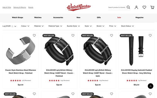 WatchGecko website screenshot