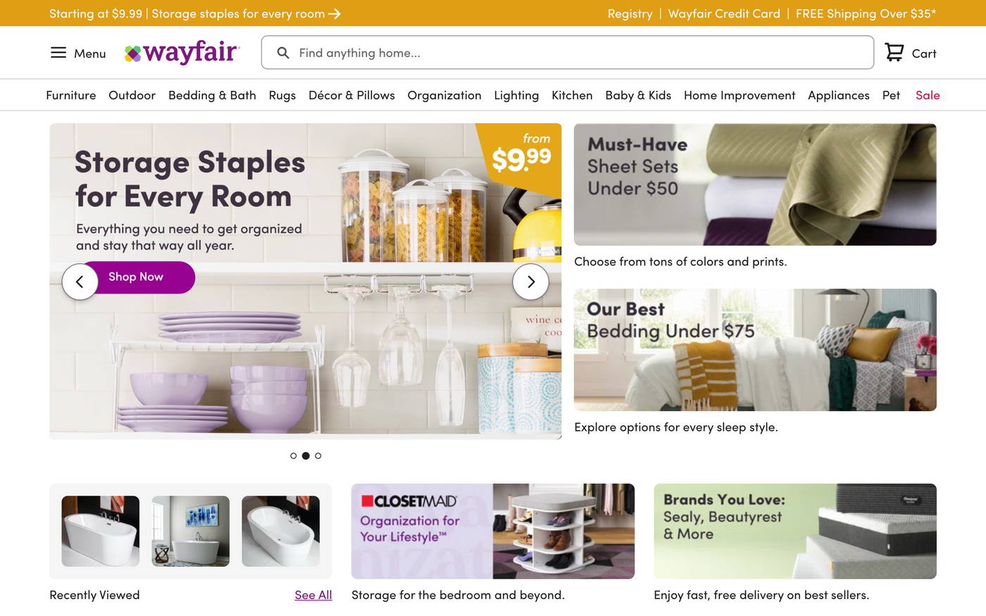 Wayfair screenshot