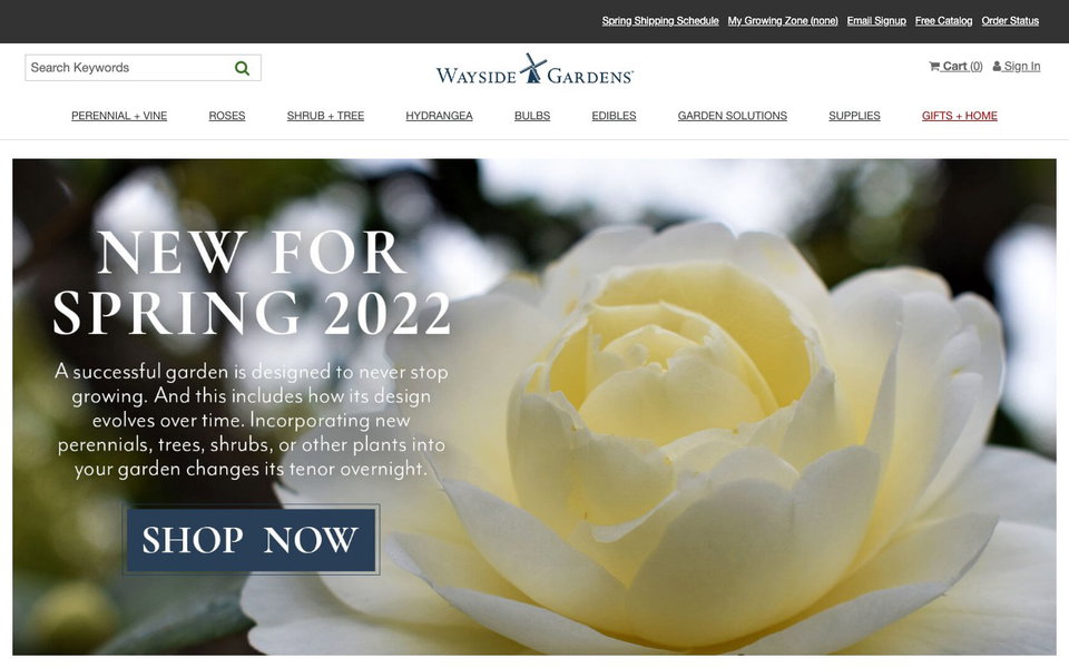 Wayside Gardens website