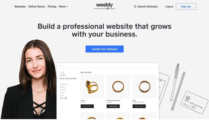 Weebly screenshot