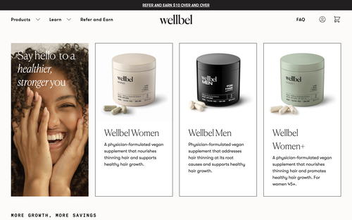 Wellbel website screenshot