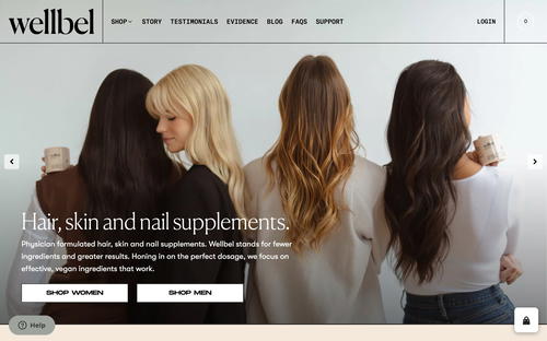 Wellbel website screenshot