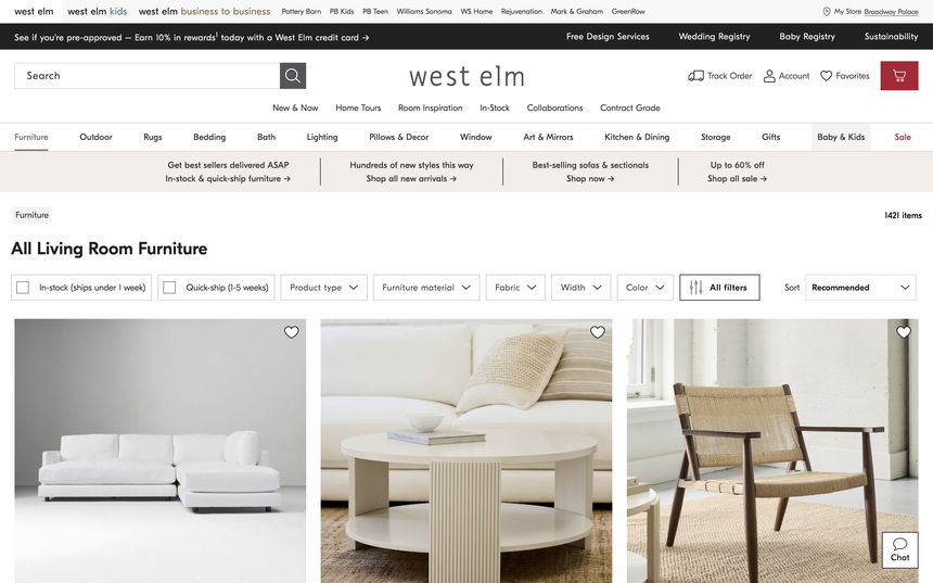 west elm on Shomp