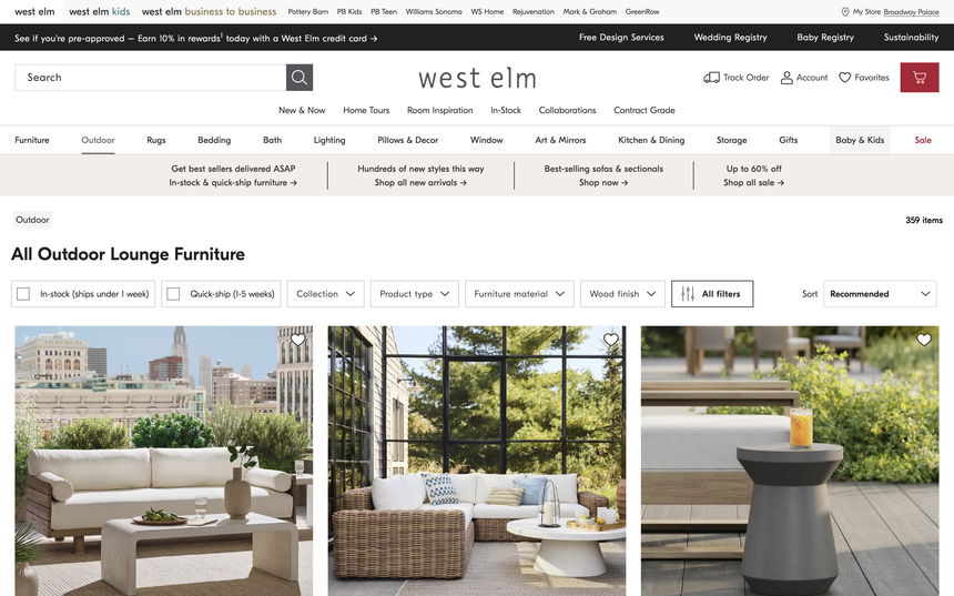 west elm on Shomp