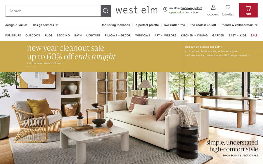 west elm on Shomp