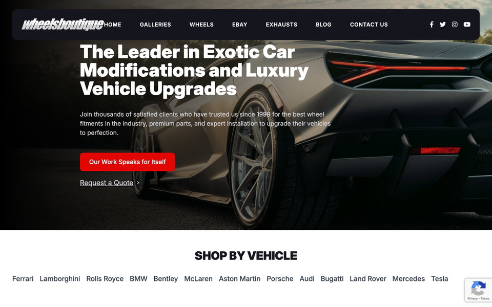 Wheels Boutique website
