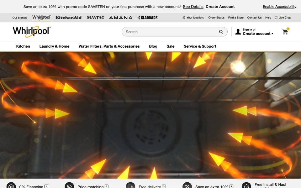 Whirlpool website