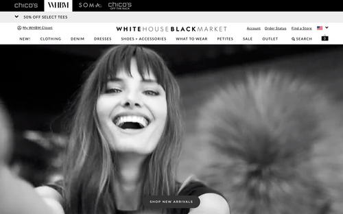 White House Black Market website screenshot