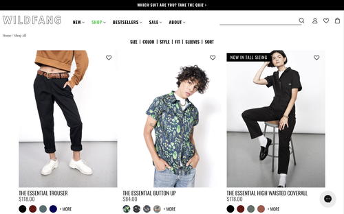 Wildfang website screenshot