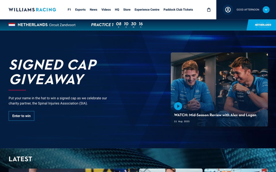 Williams Racing website
