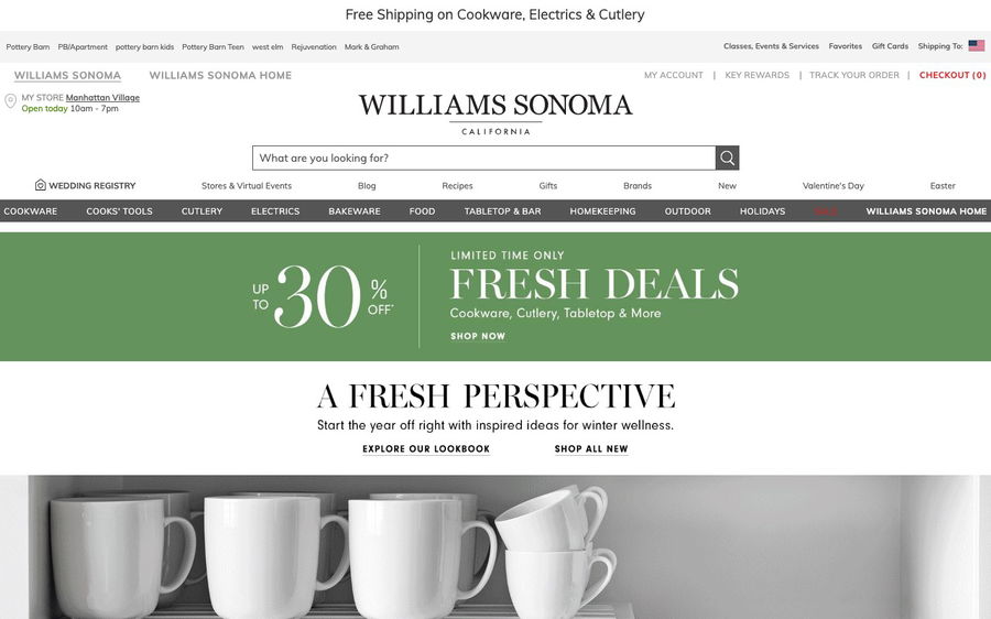 Williams Sonoma on Shomp