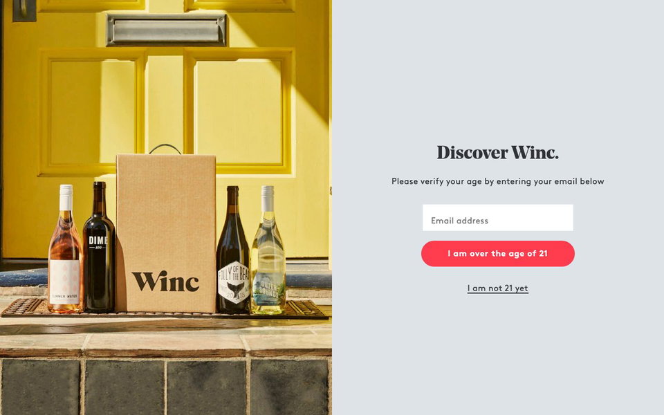 Winc website