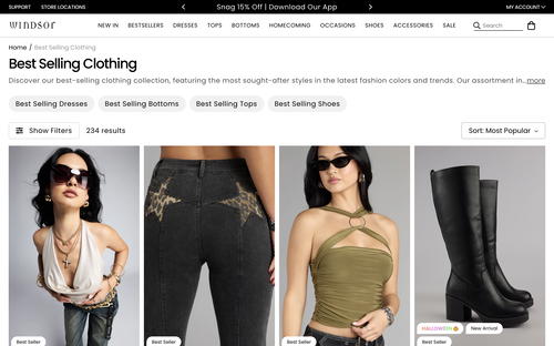 Windsor Store website screenshot