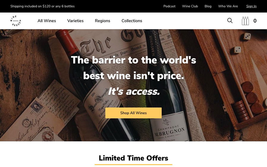 Wine Access on Shomp