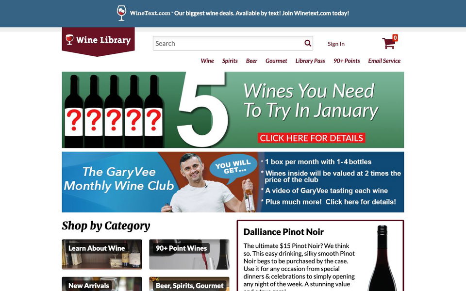 Wine Library website