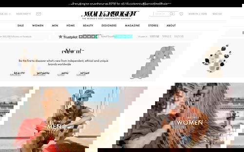 Wolf & Badger website screenshot