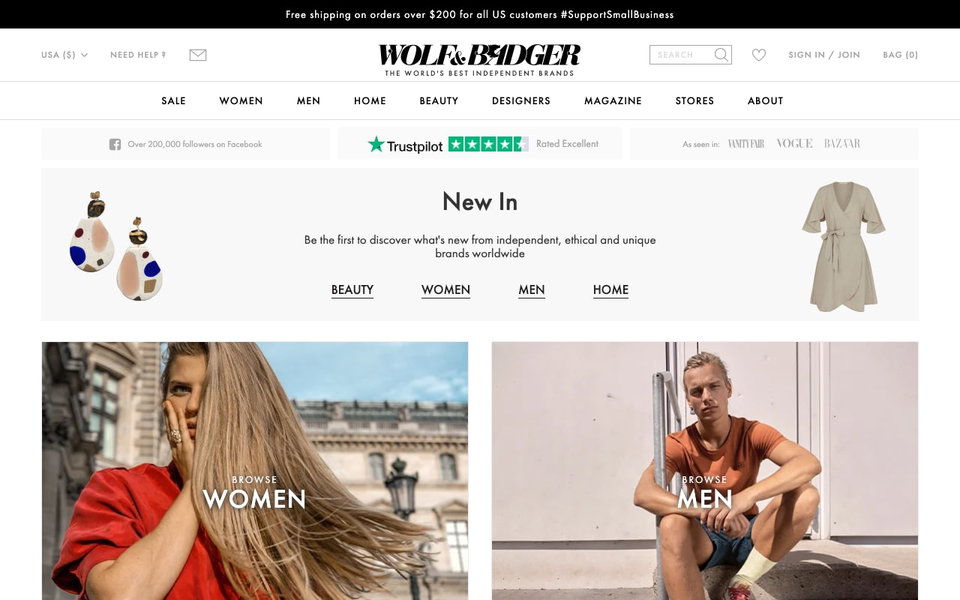 Wolf & Badger website