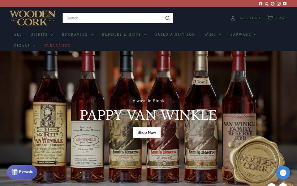Wooden Cork website