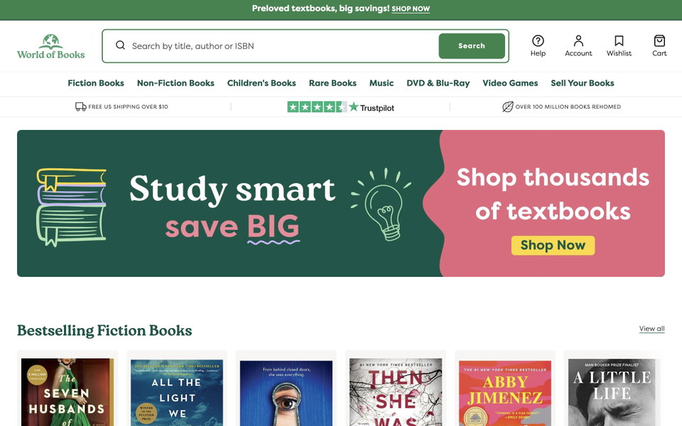World of Books website