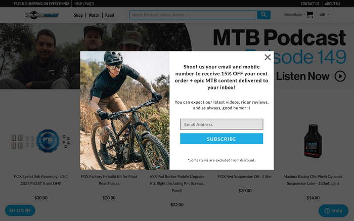 Worldwide Cyclery screenshot