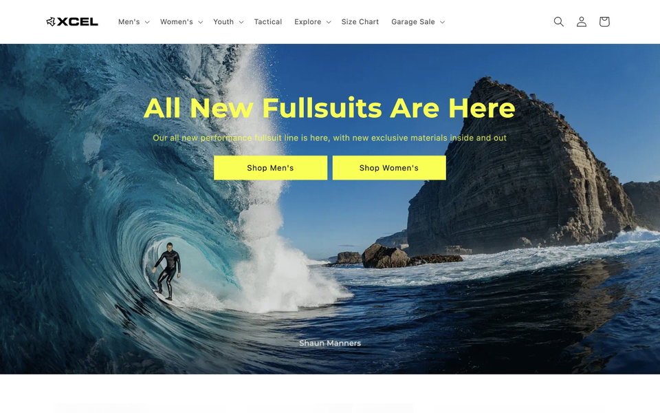 XCEL Wetsuits website