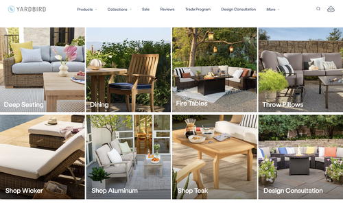 Yardbird website screenshot