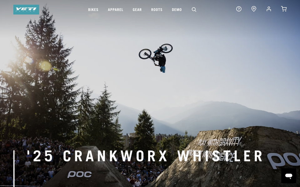 Yeti Cycles website
