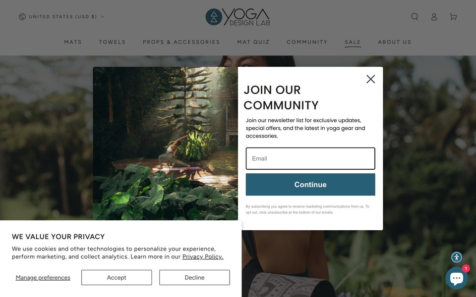 Yoga Design Lab website