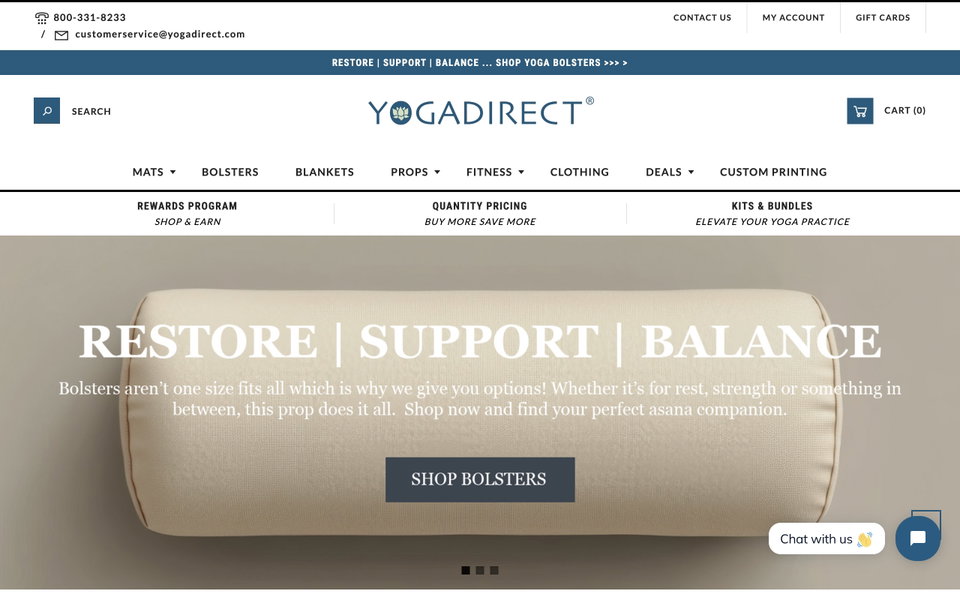 Yoga Direct website