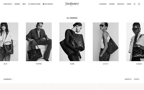 Yves Saint Laurent website screenshot