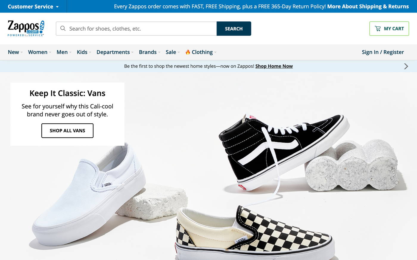Zappos screenshot
