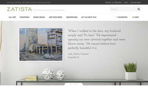 Zatista website screenshot
