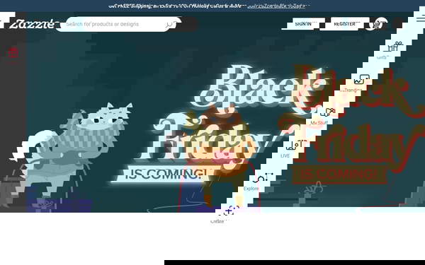 Zazzle screenshot