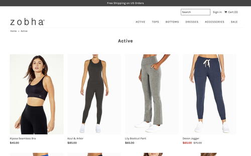 Zobha website screenshot