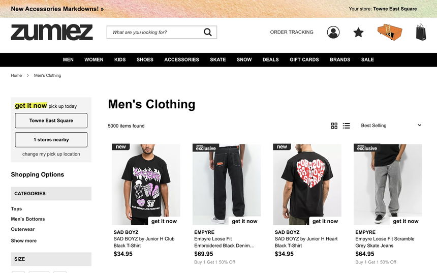 Zumiez on Shomp