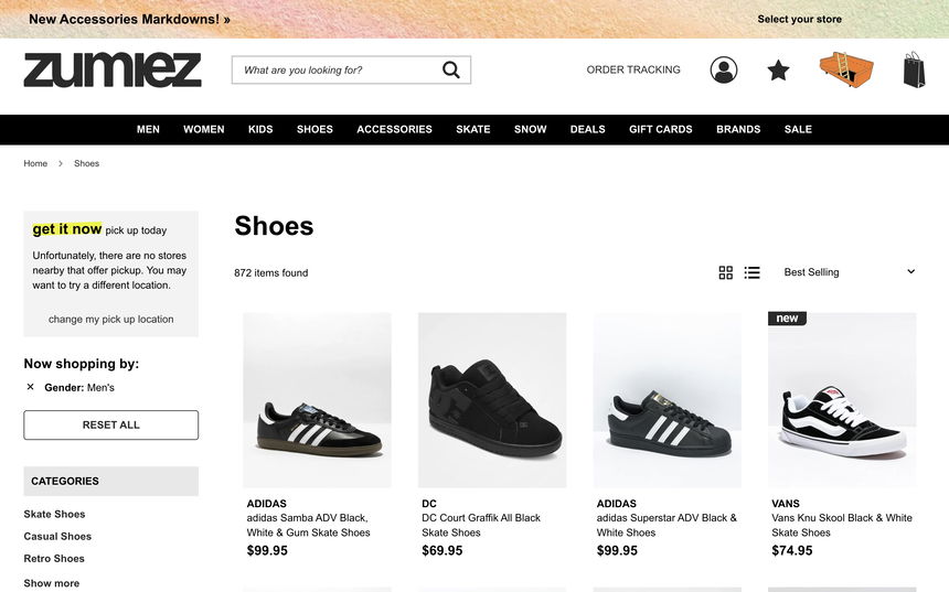 Zumiez on Shomp